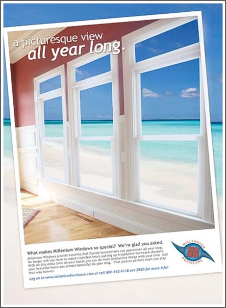 impact window magazine ad design