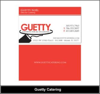 caterer business card design