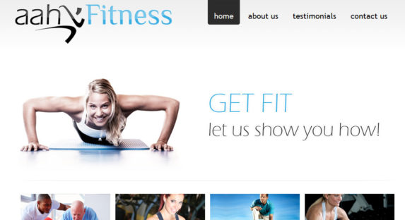 fitness trainer web design