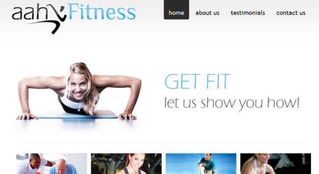 fitness trainer web design