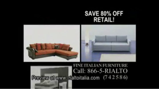 furniture tv advertising