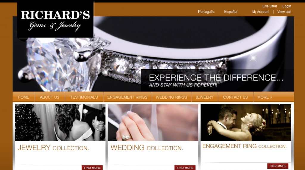 jewelry store web design