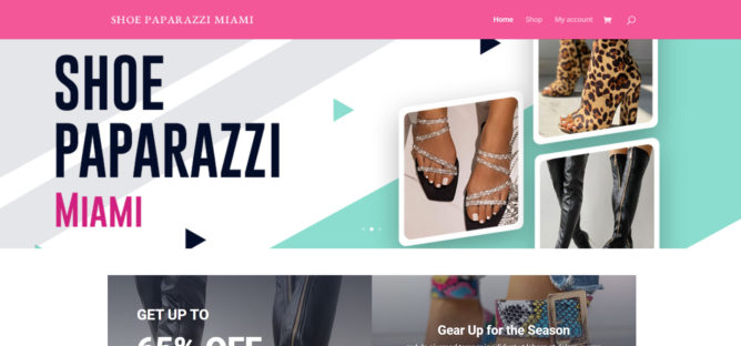 shoe store web design