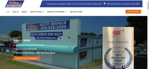 car repair web design