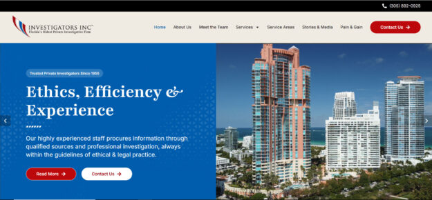 private investigator web design