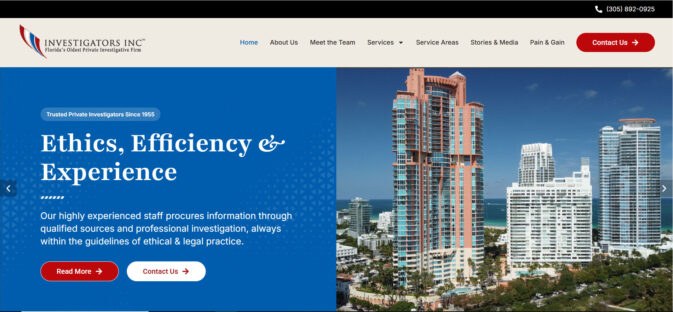private investigator web design
